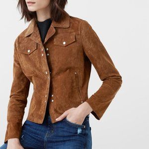 MANGO Brown Suede Jacket